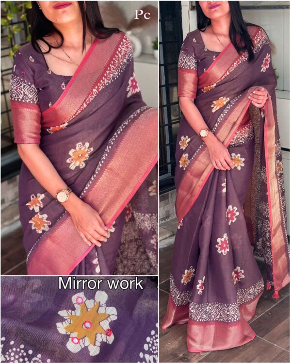 Caliph Fashion Presents - Chand Bahar Design Saree🌙✨ - Image 3