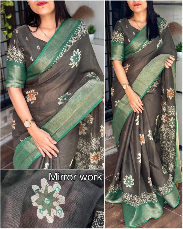 Caliph Fashion Presents - Chand Bahar Design Saree🌙✨ - Image 5