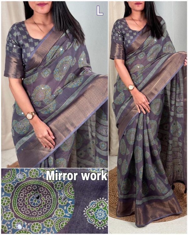 Caliph Fashion Presents - Chand Bahar Design Saree🌙✨ - Image 6