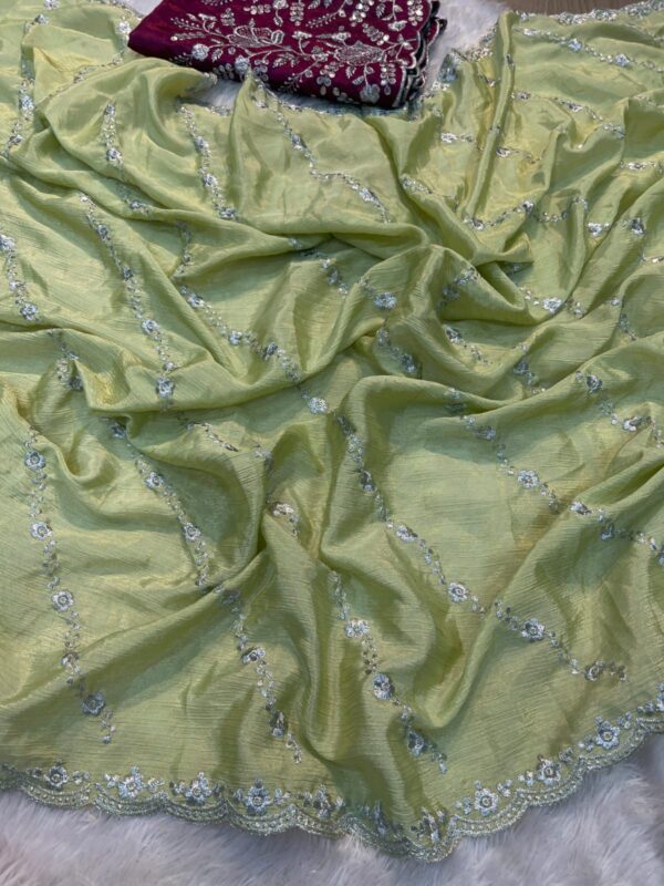 Caliph Fashion New Arrival Superb Chinon Saree - Image 3