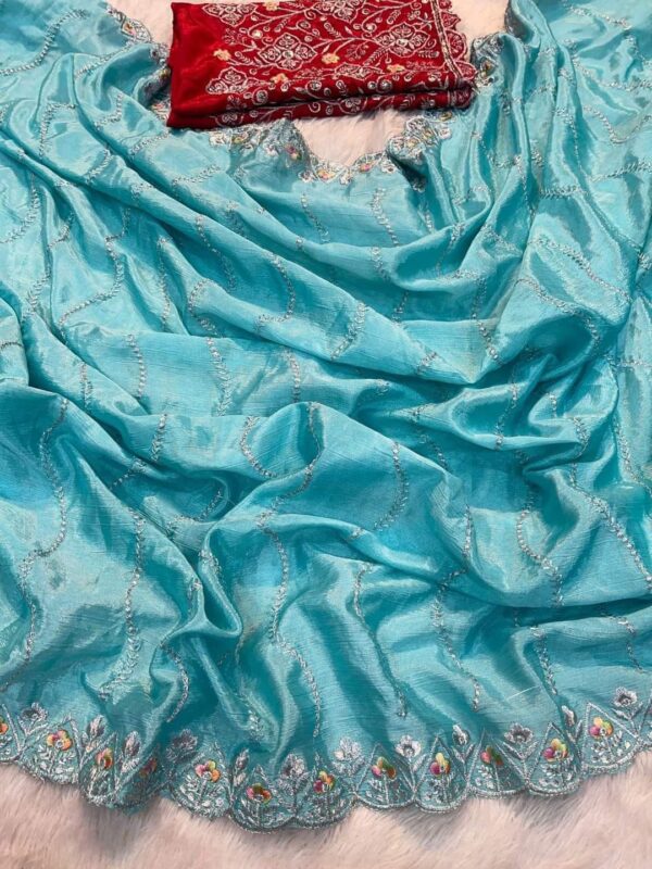 Caliph Fashion New Arrival Superb Chinon Saree - Image 4