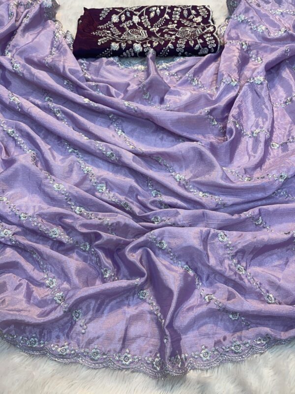 Caliph Fashion New Arrival Superb Chinon Saree - Image 6